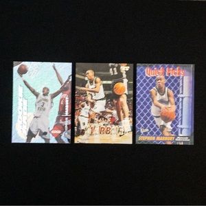 STEPHON MARBURY LOT BASKETBALL TRADING CARDS ROOKIE 2ND YEAR INSERTS EDGE FLEER